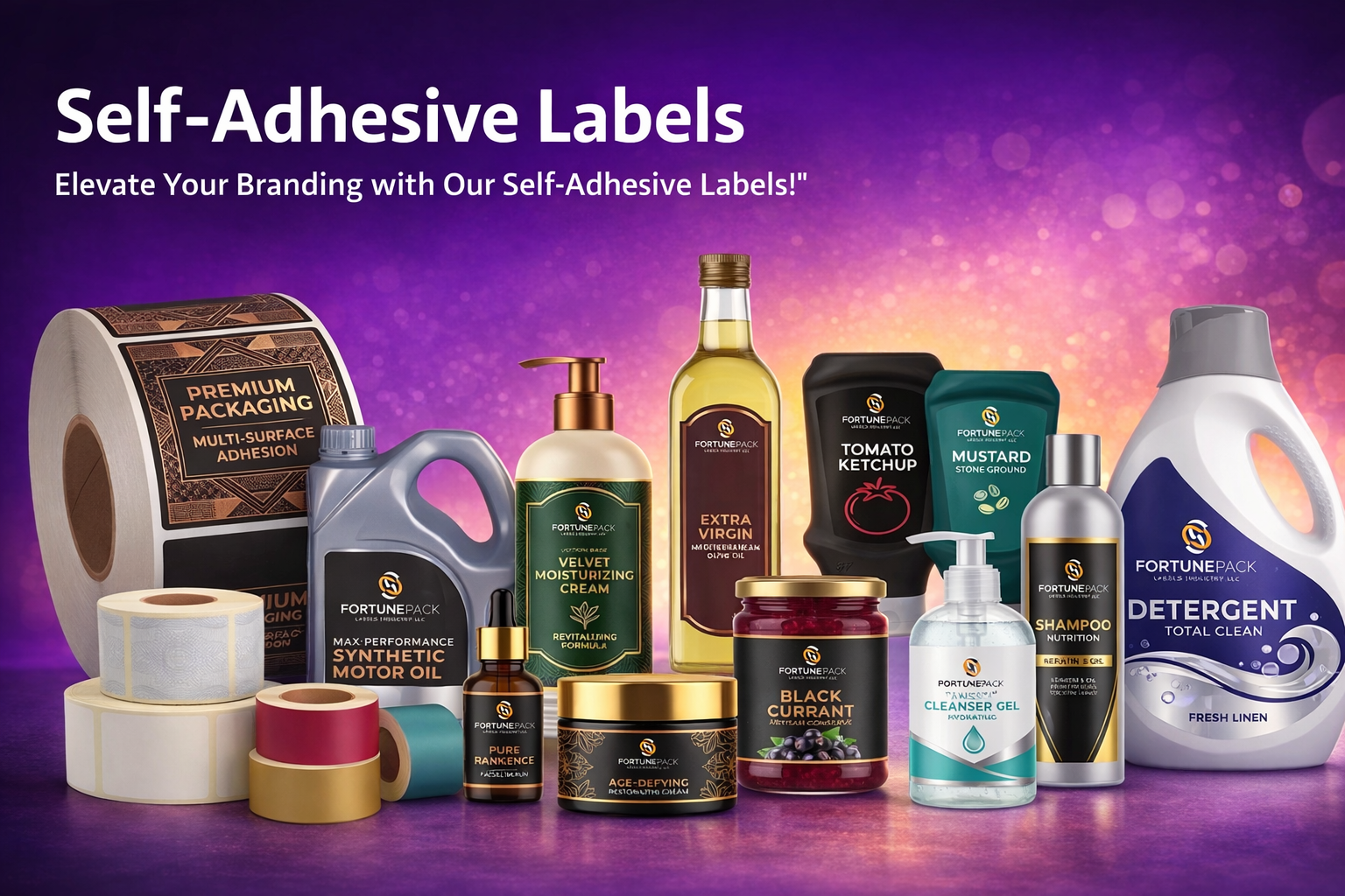 FortunePack product showcase with labels